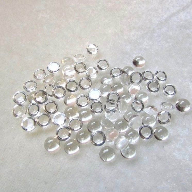 4mm Crystal Quartz Round Cabochon Loose Gemstones