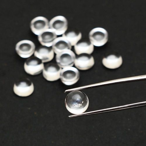 7mm Crystal Quartz Round Cabochon Loose Gemstones