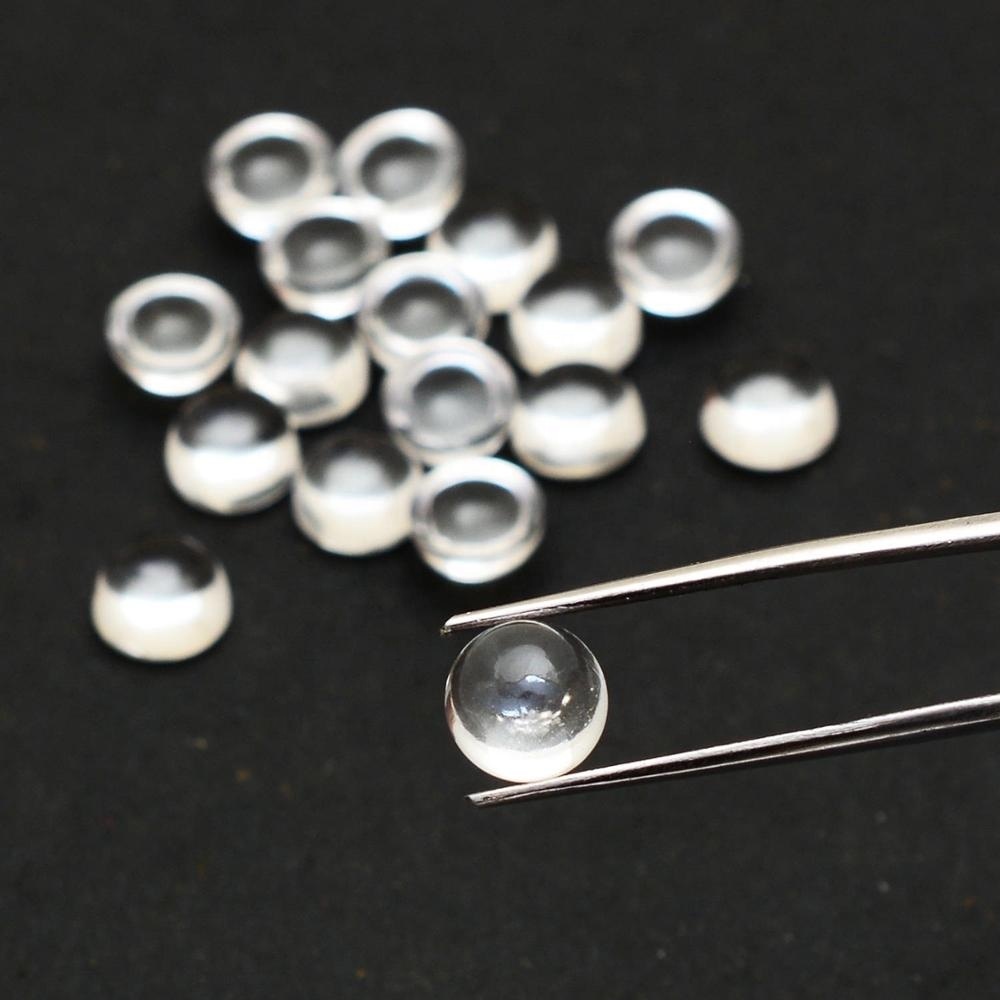 8mm Crystal Quartz Round Cabochon Loose Gemstones