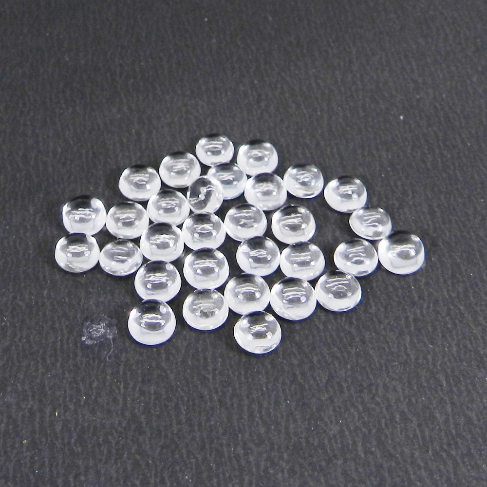 3mm White Topaz Round Cabochon Loose Gemstones