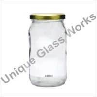 Clear Glass Jar - 400 Ml, Transparent Color, Smooth Finish, Plain Design, Steel Lug Cap, Different Thickness Available