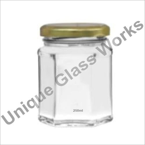250 ml Hexagonal Glass Jars