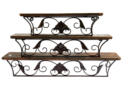 Wood & Iron Wall Shelf By ROYAL ART GROUP OF INDUSTRIES
