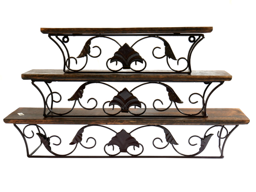 Wood & Iron Wall Shelf