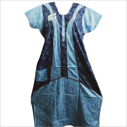 Ladies Blue Cotton Nightgown