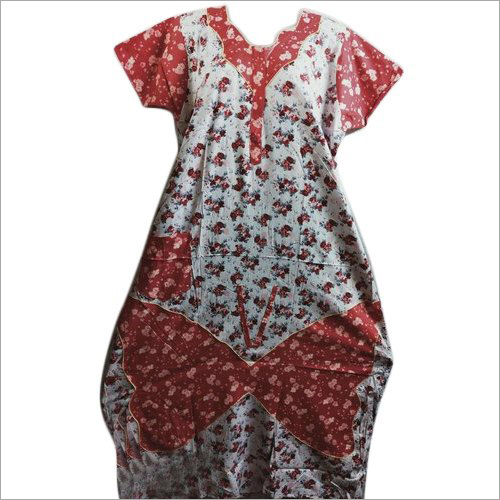 Ladies Cotton Floral Printed Nightgown