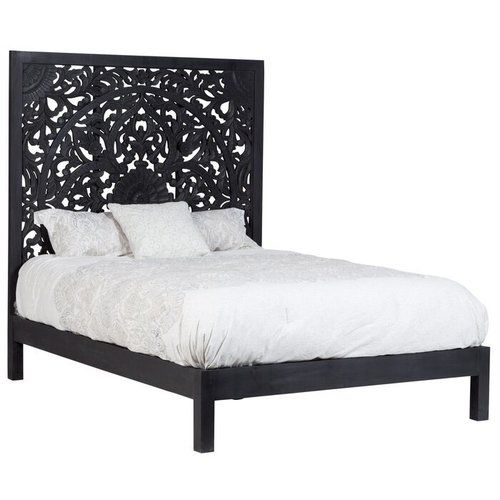 Elite Furniture Carving Wood Bed