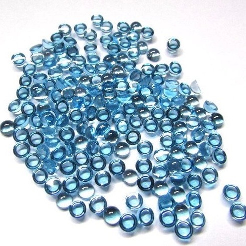 2mm Swiss Blue Topaz Round Cabochon Loose Gemstones