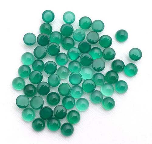 4mm Green Onyx Round Cabochon Loose Gemstones