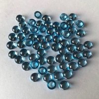 7mm Swiss Blue Topaz Round Cabochon Loose Gemstones