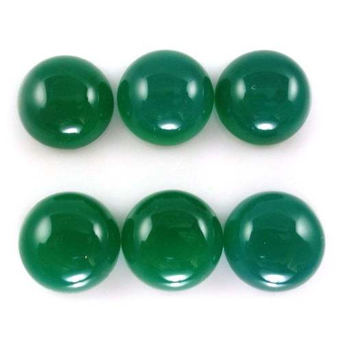 9mm Green Onyx Round Cabochon Loose Gemstones