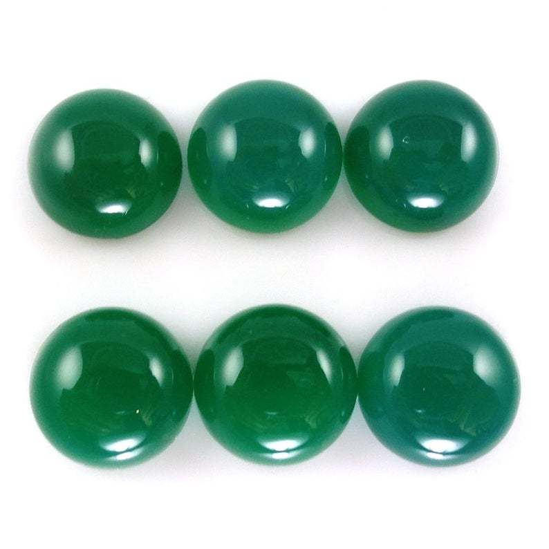 10mm Green Onyx Round Cabochon Loose Gemstones