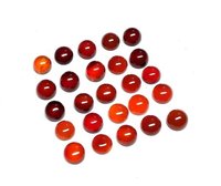 6mm Red Onyx Round Cabochon Loose Gemstones Grade: Aaa