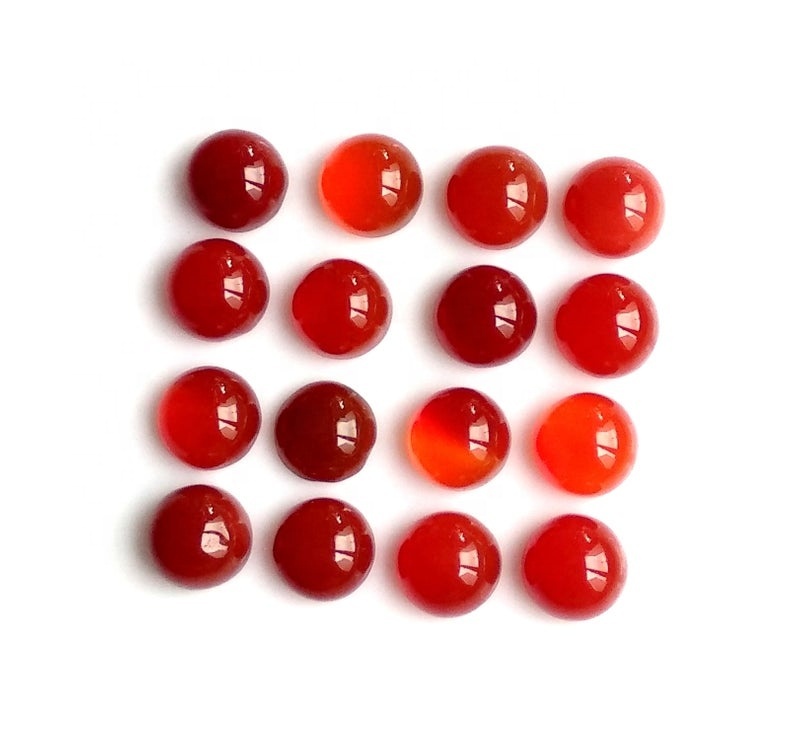 9mm Red Onyx  Round Cabochon Loose Gemstones