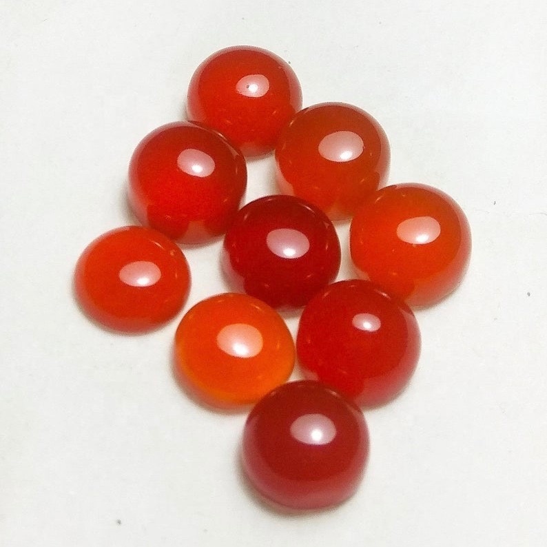 12mm Red Onyx  Round Cabochon Loose Gemstones