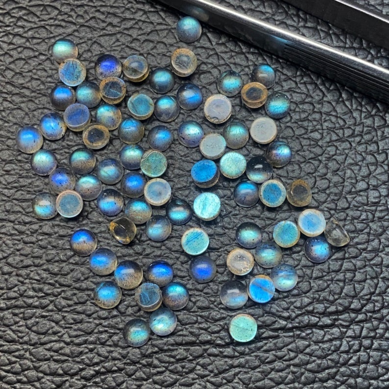 4mm Labradorite Round Cabochon Loose Gemstones