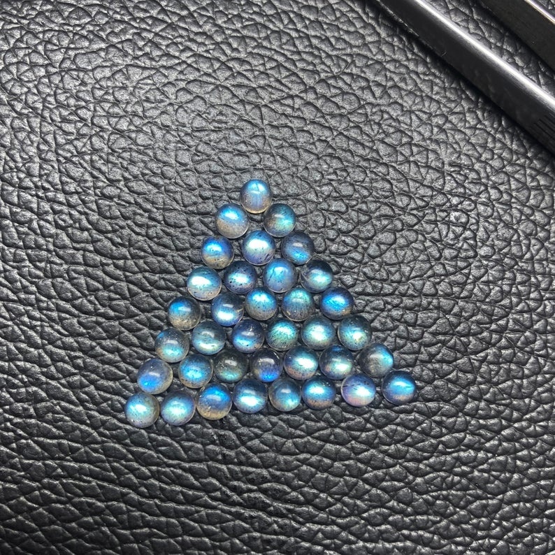 5mm Labradorite Round Cabochon Loose Gemstones