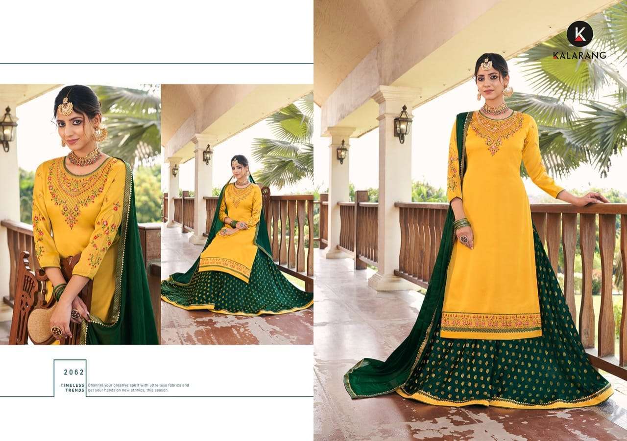 Kalarang Blueberry Vol 4 Modal Satin Silk With Embroidery Work Designer Suit Catalog