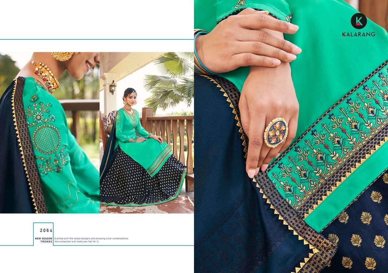 Kalarang Blueberry Vol 4 Modal Satin Silk With Embroidery Work Designer Suit Catalog