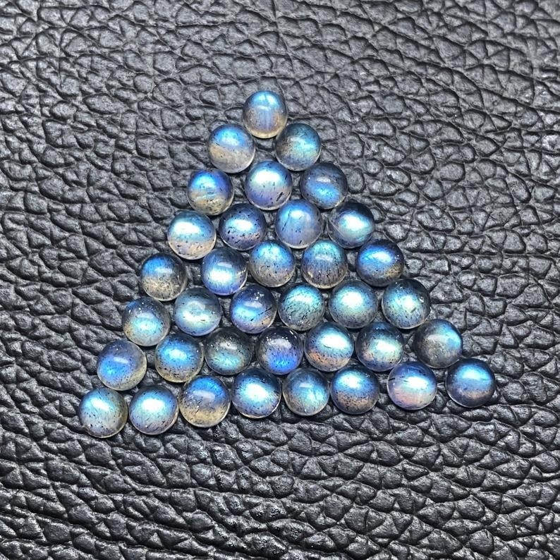 6mm Labradorite Round Cabochon Loose Gemstones