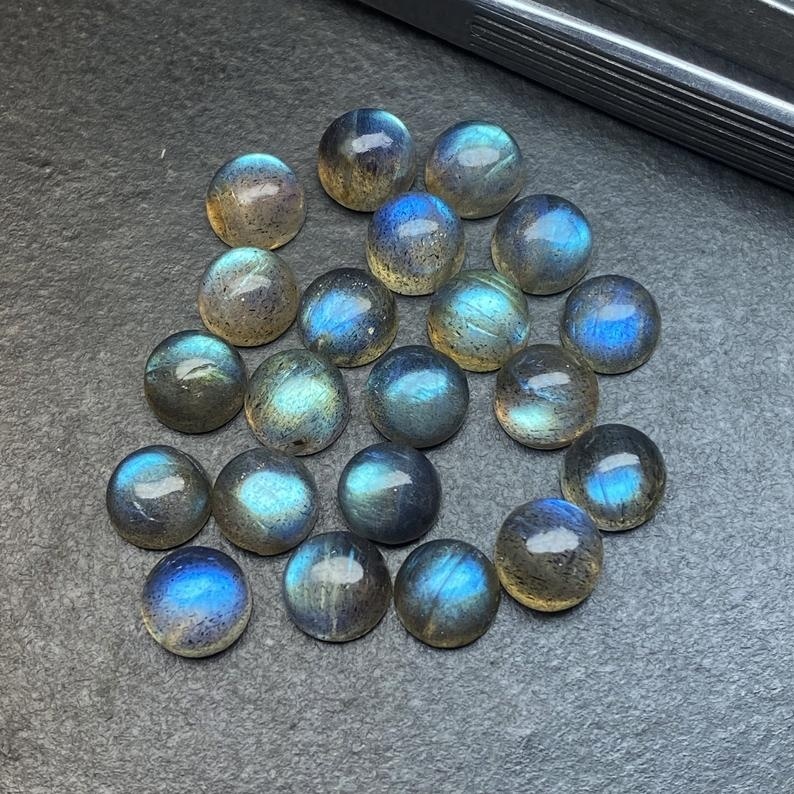 7mm Labradorite Round Cabochon Loose Gemstones