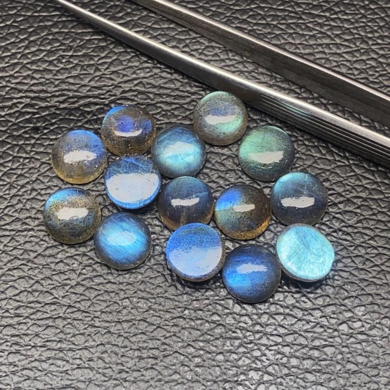 7mm Labradorite Round Cabochon Loose Gemstones