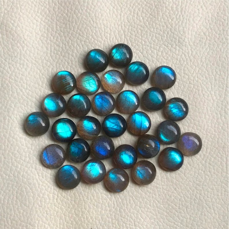 8mm Labradorite Round Cabochon Loose Gemstones