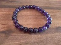 Amethyst Crystal Bracelet - 20 Grams, Crystal Material - Anti Allergy, Fashionable Design, Unisex Style For All Occasions, Stress Relief Benefits