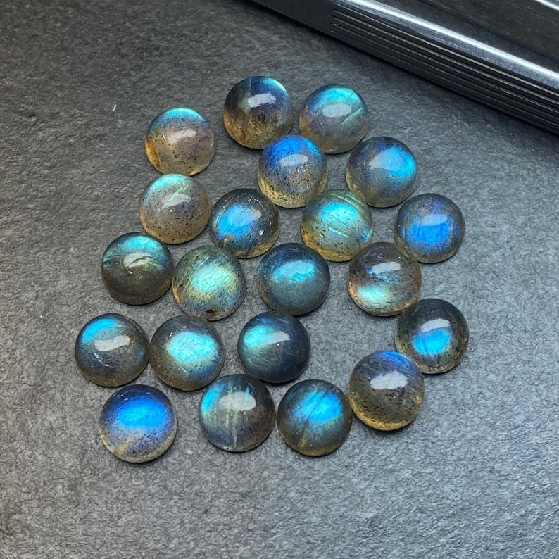 10mm Labradorite Round Cabochon Loose Gemstones