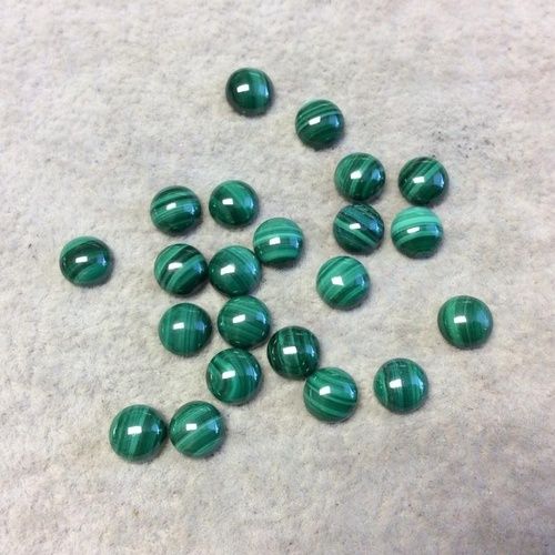 6mm Malachite Round Cabochon Loose Gemstones