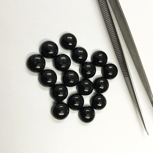 7mm Black Onyx Round Cabochon Loose Gemstones