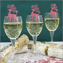 Decorated Wine Glass - Mirror Finished, Customized Size Animal Theme | Ideal for Ceremony and Holiday Decorations, Elegant Gift Option