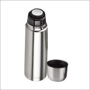 Steel Flask Bottle - Stainless Steel, Round Shape, Offset Printing | Industrial Use for Beverages with Secure Crown Cap Sealing