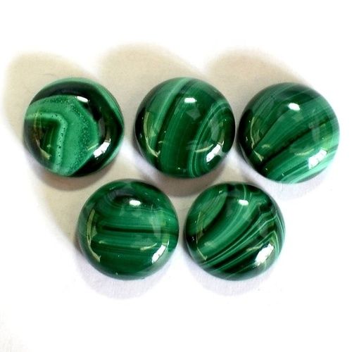 11mm Malachite Round Cabochon Loose Gemstones Grade: Aaa