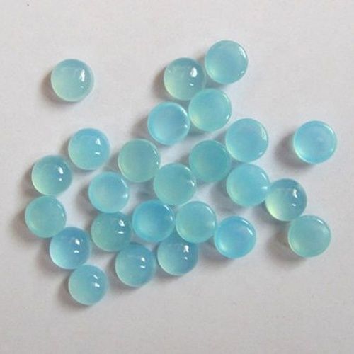 8mm Aqua Chalcedony Round Cabochon Loose Gemstones