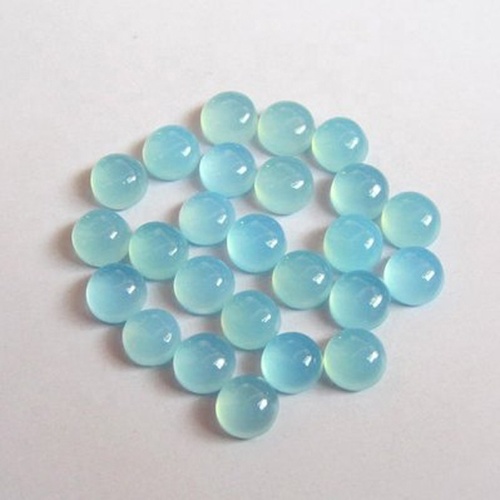 9mm Aqua Chalcedony Round Cabochon Loose Gemstones