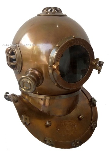 1921 Germany Anchor Engineering Diving Helmet Collectible Brown Antique Nautical Decorative Gift