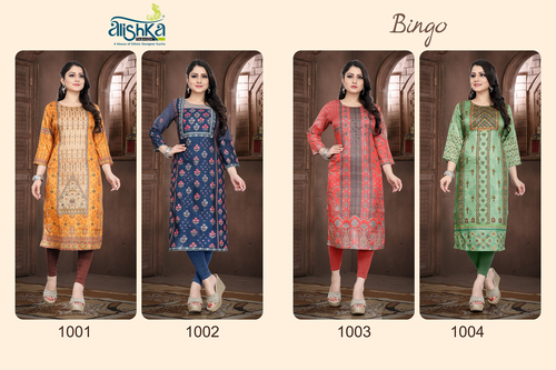 Digital Print with Handwork Kurti