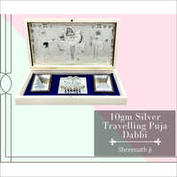 Shreenth Ji 10gm Silver Travelling Puja Dabbi