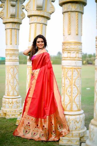 Multi Colour Ladies Fancy Silk Saree