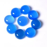 8mm Blue Chalcedony Round Cabochon Loose Gemstones