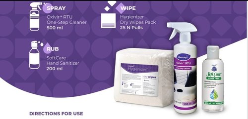Diversey Hygienizer Kit Disinfectant Spray Wipe Sanitize Shelf Life: 2 Years