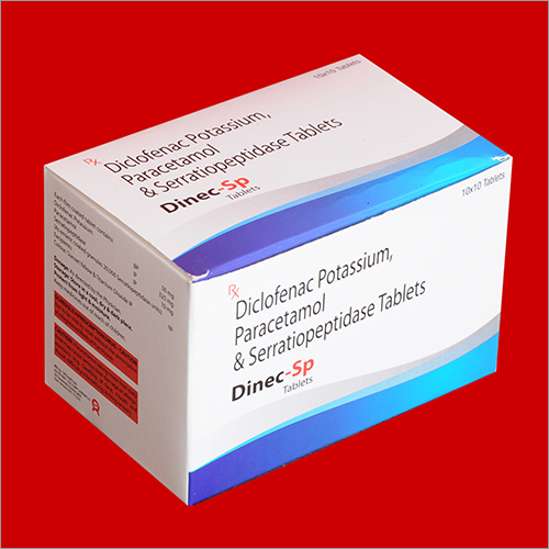 Diclofenac Potassium Paracetamol And Serratiopeptidase Tablets