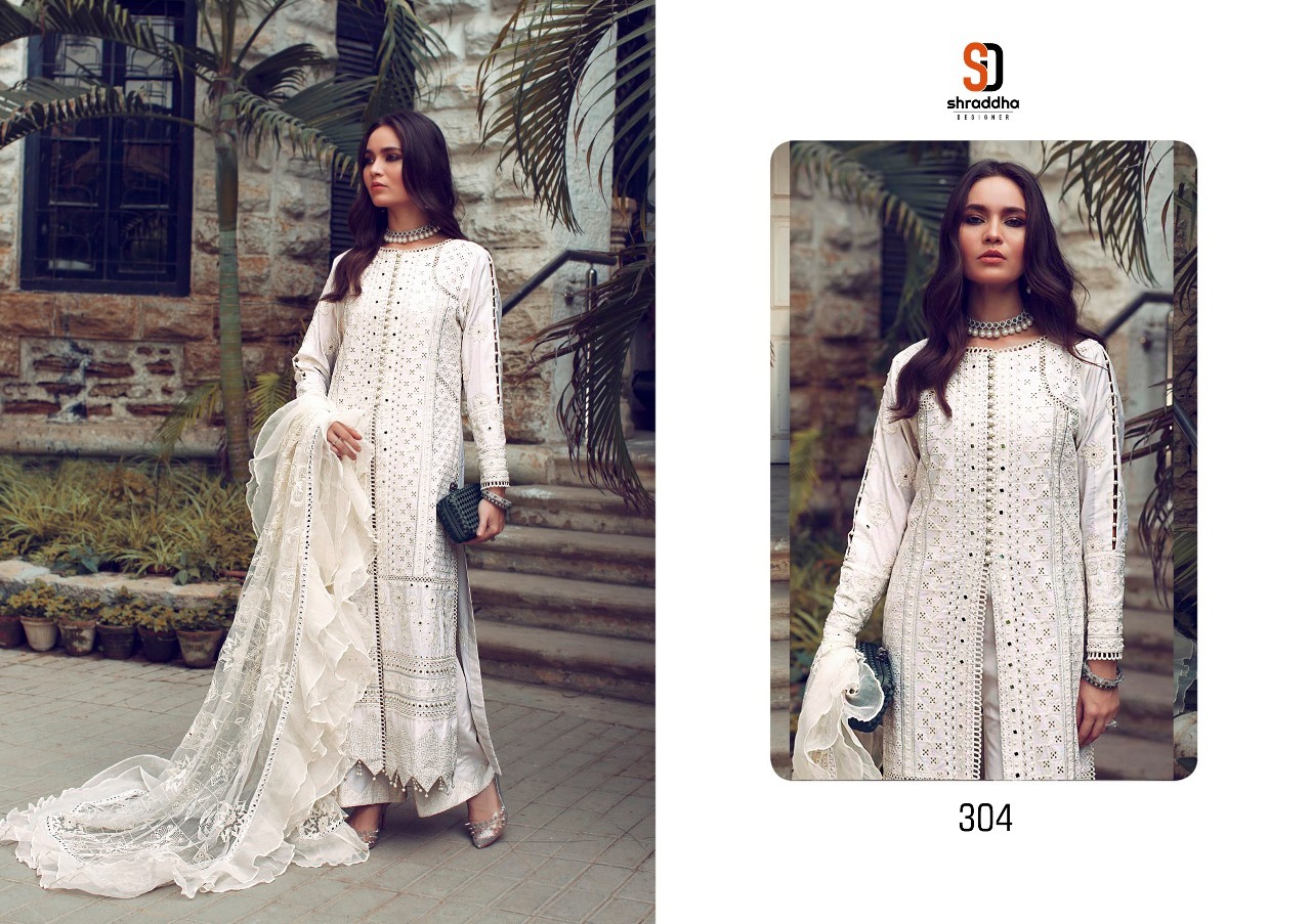 Shraddha Designer Sana Safinaz Vol 3 Cambric Cotton With Work Pakistani Suit Catalog