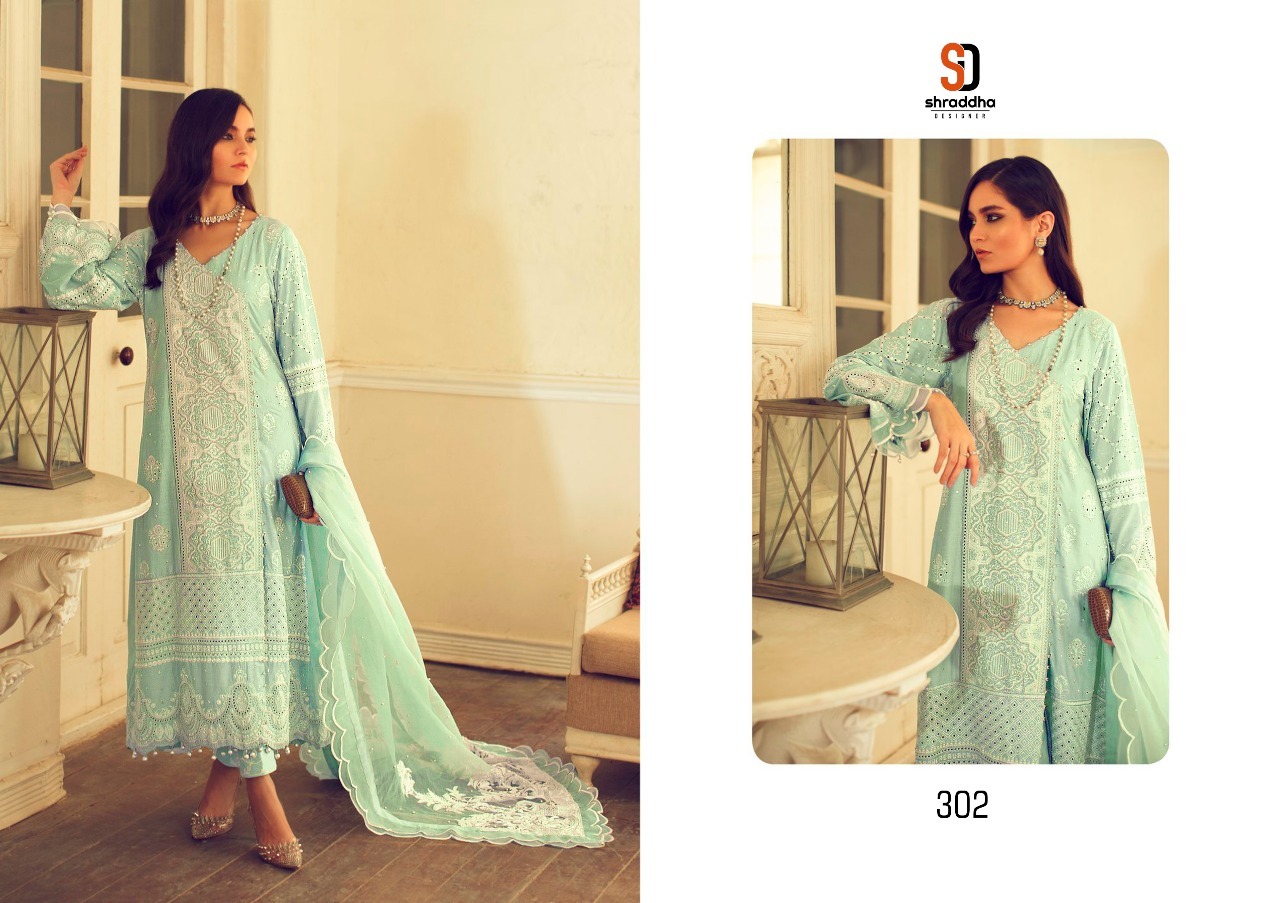 Shraddha Designer Sana Safinaz Vol 3 Cambric Cotton With Work Pakistani Suit Catalog