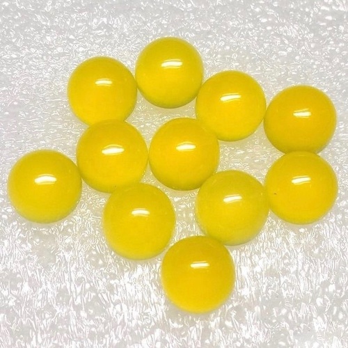 9mm Yellow Chalcedony Round Cabochon Loose Gemstones