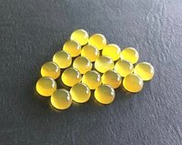 11mm Yellow Chalcedony Round Cabochon Loose Gemstones
