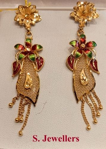 Fancy gold sale earring design