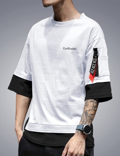 Men High Neck Solid Dark Grey T-Shirt - Cotton Sizes [S M L XL XXL] Color Anthra Grey Long Sleeves Turtleneck Plain Pattern