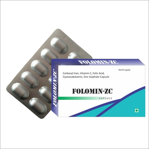 Carbonyl Iron - Vitamin C - Folic Acid - Cyanocobalamin - Zinc Sulphate Capsule